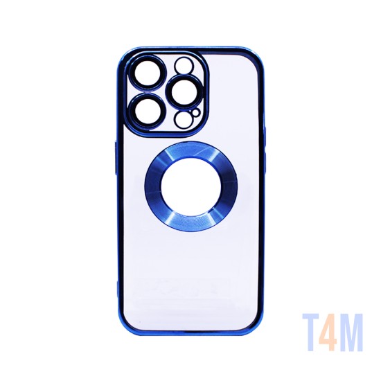 Capa de Silicone Rígida com Protetor de Câmera para Apple iPhone 13 Pro Max Azul